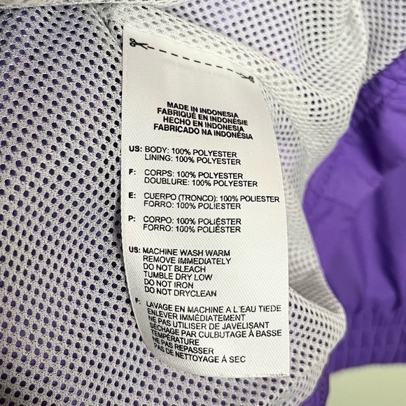 Adidas Women’s Windbreaker Jacket Full Zip in Purple Size Medium - Picture 9 of 9